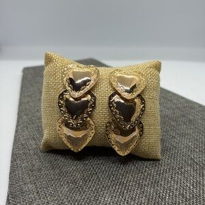 Fallon Women’s Gold Plated Heart Drop Earrings